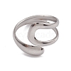 Non-Tarnish 304 Stainless Steel Wire Knot Open Cuff Rings for Women RJEW-G285-34P-2