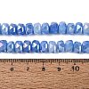 Electroplate Crackle Imitation Jade Glass Beads Strands EGLA-Q135-01A-C02-4