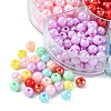 490Pcs 7 Style Opaque Acrylic Beads MACR-YW0002-04-3