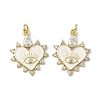 Brass Micro Pave Cubic Zirconia Pendants KK-P326-11G-01-1