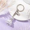 Glass Seed & Plastic Pearl & Alloy Keychain KEYC-MZ00025-05-2