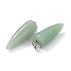 Natural Green Aventurine Pointed Pendants G-D040-01P-B06-3