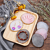 6Pcs 3 Colors Oval Resin Palette MRMJ-PH0001-60-3