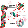 2Rolls 2 Styles Stripe Pattern Printed Polyester Grosgrain Ribbon OCOR-TA0001-37J-4