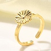 304 Stainless Steel Open Cuff Ring for Women RJEW-B109-01G-01-1