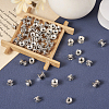 60Pcs 4 Styles Tibetan Style Alloy Bead Caps FIND-TA0002-98-7