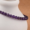 Natural Amethyst Round Bead Stretch Bracelets X-BJEW-L594-B08-4