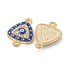 Alloy Blue Enamel Connector Charms ENAM-S003-02G-2