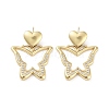 Rack Plating Brass Micro Pave Cubic Zirconia Studs Earrings EJEW-B047-03G-10-1