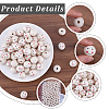 120Pcs Printed Natural Wood European Beads WOOD-GF0002-19A-6