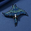 Manta Ray Rhinestone Brooch PW-WGC7FBE-04-1