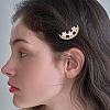 4 Bags 2 Styles Alloy & Resin Clip Hair Barrettes PHAR-SC0001-005-4