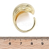 Rack Plating Brass Cuff Finger Rings for Women RJEW-M028-35G-3