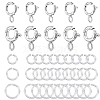 10Pcs 2 Styles 925 Sterling Silver Spring Ring Clasps STER-GA0001-21-1
