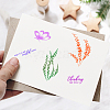 CRASPIRE 4Pcs 4 Styles Plant Clear Silicone Stamps DIY-CP0009-80B-5
