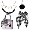 4Pcs Aluminium Bag Extender Chains & Pendant Decoration HJEW-FG00044-1