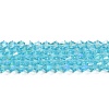 Transparent Electroplate Glass Beads Strands EGLA-A039-T2mm-L20-1