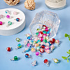 78Pcs 13 Colors Transparent Spray Painting Crackle Glass Charms PALLOY-TAC0088-13