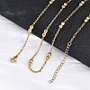 304 Stainless Steel Double Round Cable Chain Necklaces NJEW-C073-07G-2