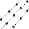 Evil Eye Lampwork Beaded Link Chains CHS-G028-04G-07-1