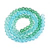 Gradient Color Baking Painted Glass Bead Strands DGLA-A039-T6mm-A018-2