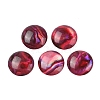 Natural Abalone Shell/Paua Shell Resin Cabochons X-SSHEL-K003-10MM-02-1