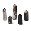 Tower Natural Dyed & Heated Dyed & Heated Black Agate Healing Stone Wands G-A096-02L-1