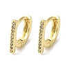 Rack Plating Brass Micro Pave Clear Cubic Zirconia Huggie Hoop Earrings for Women EJEW-C097-13G-02-1