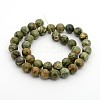 Natural Rhyolite Jasper Round Bead Strands G-M272-09-10mm-2