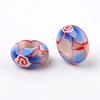 Handmade Polymer Clay Enamel European Beads X-FPDL-J002-M-2