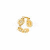 Adjustable 304 Stainless Steel Micro Pave Cubic Zirconia Cuff Open Rings for Women BI5258-1-1