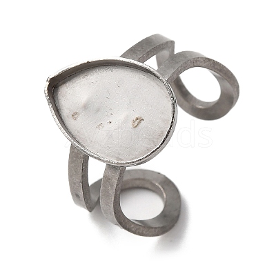 304 Stainless Steel Open Cuff Findings STAS-R123-02G-P-1