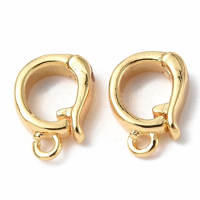 Brass Fold Over Clasps KK-P223-25G-1