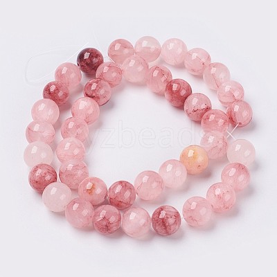Natural Colorful Green Jade Beads Strands X-G-G757-02-4mm-1