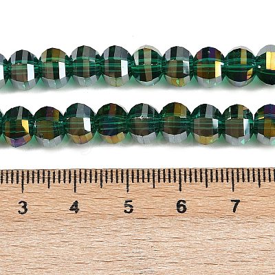 Electroplate Transparent Glass Beads Strands EGLA-B011-08A-AB04-1