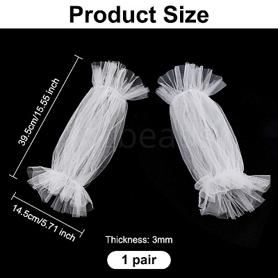 Polyester Detachable Puff Sleeves AJEW-WH0083-26-1