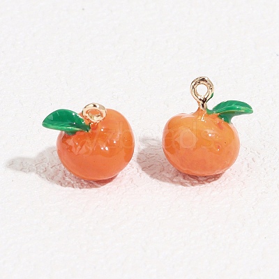 Fruit Alloy Enamel Charms ENAM-P264-02A-G-1