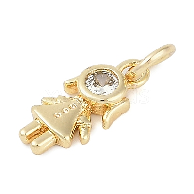 Rack Plating Brass Micro Pave Cubic Zirconia Pendant LS-KK-H509-41G-02-1