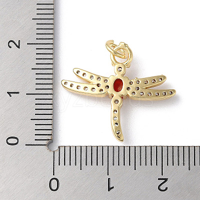 Brass Micro Pave Cubic Zirconia Pendants ZIRC-H102-05B-G-1