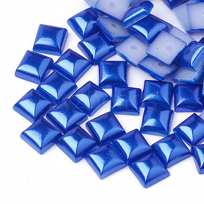 ABS Plastic Imitation Pearl Cabochons SACR-R748-6x6mm-Z37-1
