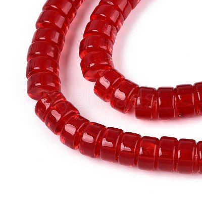 Transparent Glass Beads Strands GLAA-N028-3x6mm-02-1