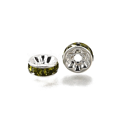 Brass Grade A Rhinestone Spacer Beads RB-A014-Z8mm-09S-1