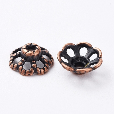 Tibetan Style Fancy Bead Caps X-RLF0761Y-NF-1