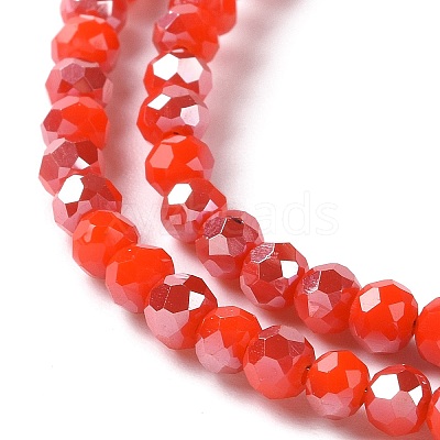 Electroplate Opaque Glass Beads Strands EGLA-A034-P4mm-H16-1