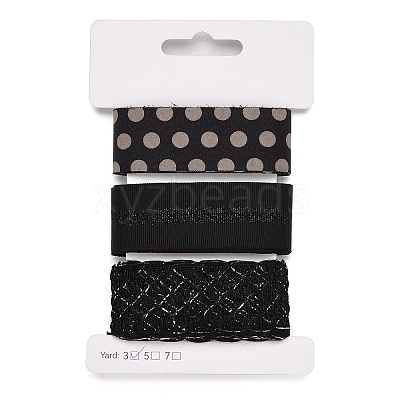 9 Yards 3 Styles Polyester Ribbon SRIB-A014-G03-1