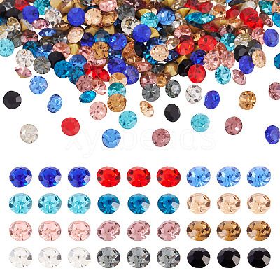 Pointed Back Glass Rhinestone Cabochons RGLA-YS0001-04C-1