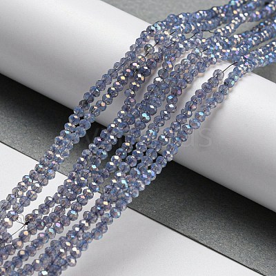 Transparent Baking Paint Glass Beads Strands DGLA-F002-02A-01-1