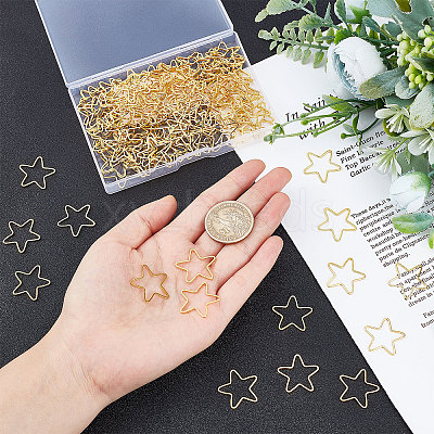 150Pcs Star Brass Linking Rings KK-CN0001-03-1