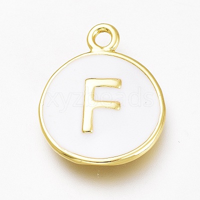 Brass Enamel Pendants KK-H103-01F-G-1