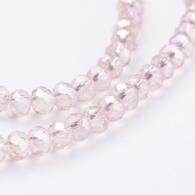 Electroplate Glass Beads Strands X-EGLA-R048-2mm-31-1